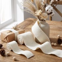 položky Plstěná stuha, vlněná stuha bílá, Š7cm/15cm D100/100cm sada 2 ks