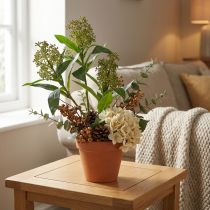 položky Umělé zelené květy Skimmia japonica, 45 cm, 2 kusy
