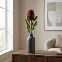 položky Umělá květina Banksia Červená Vínová umělá Exotika 64cm