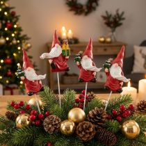 položky Vánoční trpaslík ozdobný špunt skřítek Santa Claus 7cm 4 ks