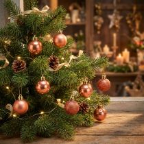 položky Mini koule na vánoční stromeček oranžové nerozbitné Ø3cm 14ks