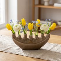 položky Dekorativní váza Lodní keramická váza Hnědá 23×8,5cm H11cm