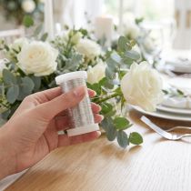položky Myrtlový drát, stříbrný, 0,30 mm, 100 g, drát na řemesla, dekorace, DIY, svatba
