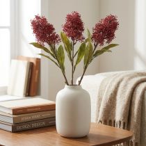 položky Umělé květiny Skimmie vínové Skimmia Japonica suchý vzhled 59 cm 3 ks