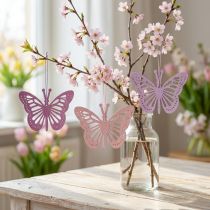 položky Deco motýli deko věšák fialová/růžová/růžová 12cm 12ks