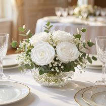 položky Pravé růžové hlávky Infinity Roses White Premium Ø8,5cm 4 ks