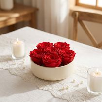 položky Červené růže Infinity Roses Pravé růžové hlávky červené Ø6cm 6 ks