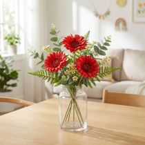 položky Umělé květiny Gerbera červená 45cm