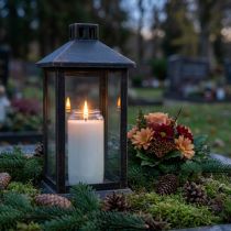 položky Olejové světlo pro hrobové lucerny hrobové lampy Ø6,5cm H15cm 6 ks