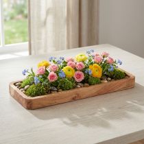 položky Dekorativní podlouhlý podnos, akáciové dřevo, přírodní povrchová úprava, 40×15 cm