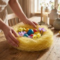 položky Sisalová tráva pro řemesla, řemeslný materiál přírodní materiál žlutá 300g
