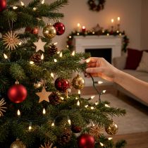 položky LED pohádkové osvětlení Timer Twinkle Vánoční osvětlení 12m