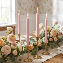položky PURE Taper Candles Antique Rose Wenzel svíčky růžové 250/23mm 4 ks