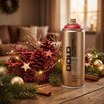 položky Barva ve spreji červená Montana Gold saténová matná 400ml