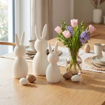 položky Dekorativní figurka zajíčka pro moderní velikonoční dekoraci domova, 11 cm, 4 kusy
