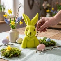 položky Busta velikonočního králíka Thinking Rabbit – 2. výběr – žlutozelená 16,5 × 13 × 27 cm