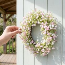 položky Umělý květinový věnec na dveře věnec dekorace na zeď Ø30cm V6cm