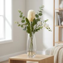 položky Umělý květ Banksia White Cream Artificial Exotics 64cm