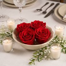 položky Pravé růžové hlávky Infinity Roses Red Premium Ø8,5cm 4 ks
