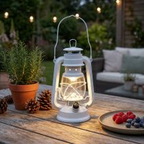 položky LED lucerna stmívatelná teplá bílá 24,5 cm s 15 žárovkami