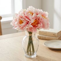položky Paeonia Pivoňka umělý květ Pivoňka růžová Ø6cm 28cm 7 ks