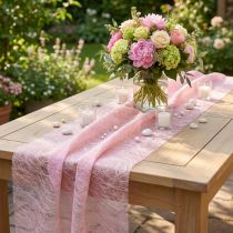 položky Deco fleece běhoun na stůl Sizoweb růžový 30cm 25m