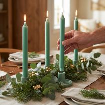 položky PURE Taper Candles Green Emerald Wenzel Candles 250/23mm 4ks