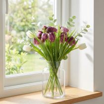 položky Šachovnicové květiny Fritillaria umělá fialová 29cm 6 ks