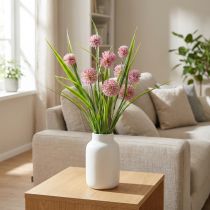 položky Umělé květiny koule květina allium okrasná cibule umělá růžová 45cm