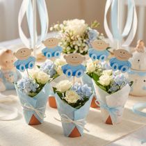 položky Ozdobná zátka baby blue 5cm L25cm 20 ks