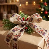 položky Vánoční stuha rustikální stuha Santa Claus 25mm 15m
