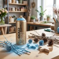 položky Světle modrá barva ve spreji Montana Gold Baby Blue 400ml