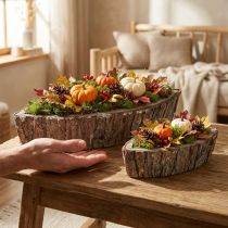 položky Miska na rostliny truhlík dřevo Jardiniere 46/31,5 cm sada 2 ks