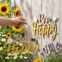 položky Dekorační cedule včelka „Bee Happy“ letní dekorace dřevo 31×18cm 2ks
