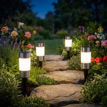 položky Solární LED zahradní svítidla 14 cm, teple bílá, sada 4 kusů