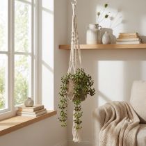 položky Závěsný koš Macrame na hrnec Ø18–19cm krémová V85cm