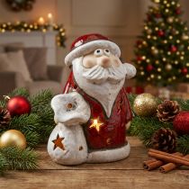 položky Santa Claus dekorační svícen na čajovou svíčku Vánoční H15cm