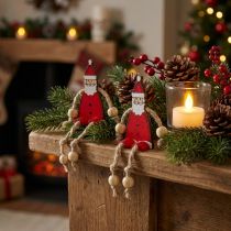 položky Figurka Santa Clause sedící 6,5cm červená 12ks