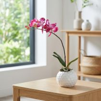 položky Umělé orchideje v květináči Phalaenopsis umělé květiny orchidej růžové 34cm