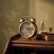 položky Steampunkové hodiny s římskými číslicemi budík 23x8x29,5cm