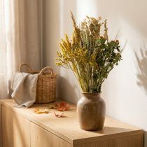 položky Sada nástrojů pro kutily ze sušených květin žlutá pro kreativní kytice a dekorativní věnce 60 cm – přírodní produkt