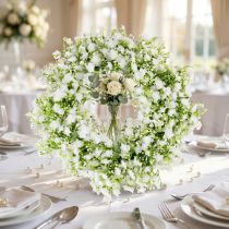 položky Gypsophila věnec bílý květinový věnec svatební Ø30cm