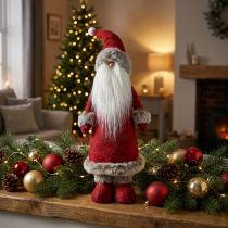 položky Dekorace Santa Claus stojící Dekorace postava Santa Claus Červená V41cm