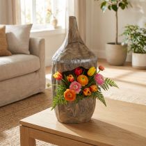 položky Dekorativní plastika Paulownia dřevo Ø15cm V39cm