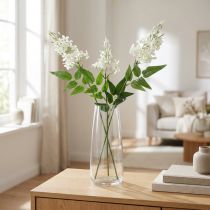 položky Umělé květiny Phlox, kvetoucí větvička, bílé, 78 cm, 3 ks