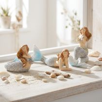 položky Dekorativní figurka mořská panna modrá 6cm - 9,5cm 3ks