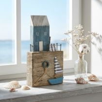 položky Námořní dřevěná dekorace přístavní promenáda Shabby Chic V25,5cm