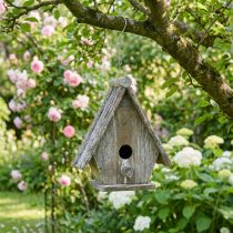 položky Dekorativní ptačí budka k zavěšení Birdhouse Deco Grey V22cm
