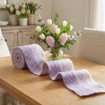 položky Plstěná stuha Franzi vlněná vlněná stuha fialová 2barevná 15cm 4m