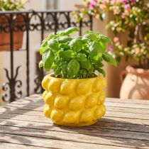 položky Květináč keramický květináč citronově žlutý Ø18cm V13cm